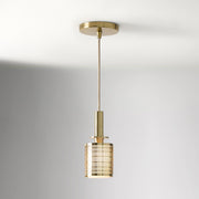 Galvia Single Metal Pendant Light – Elegant Bronze Over White Glass